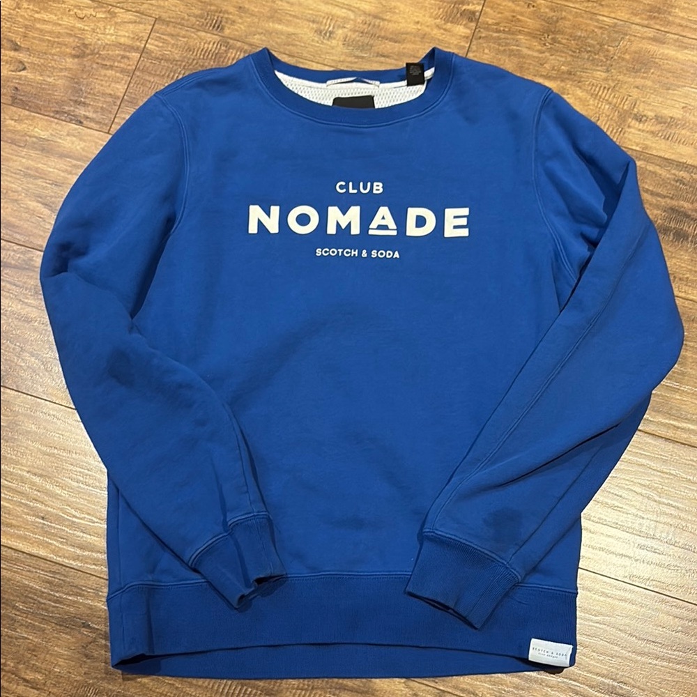 Club Nomade Scotch & Soda blue and white crew neck sweater